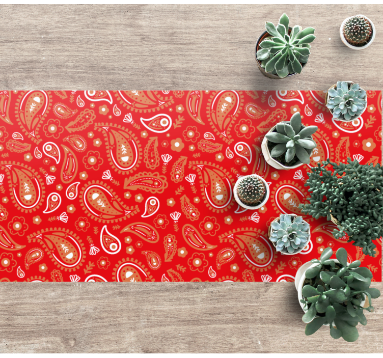 živahen paisley vzorec Vinilna mozaik preproga - TenStickers