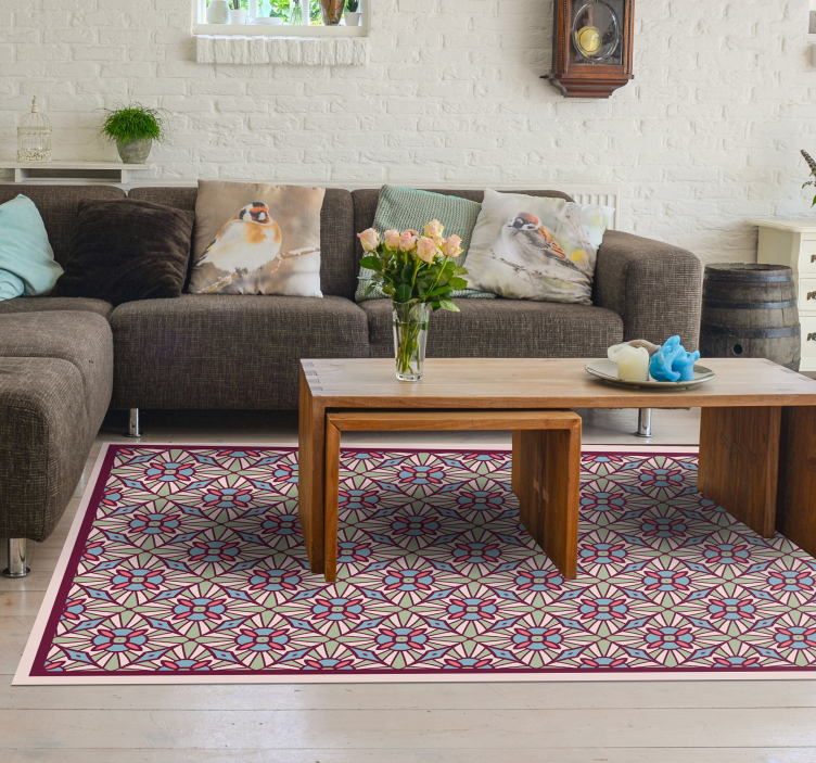 živahna kompozicija Vinilna preproga za dnevno sobo - TenStickers