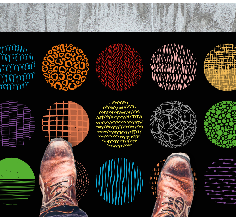 živahna kolekcija vzorcev sodobne vinilne preproge - TenStickers