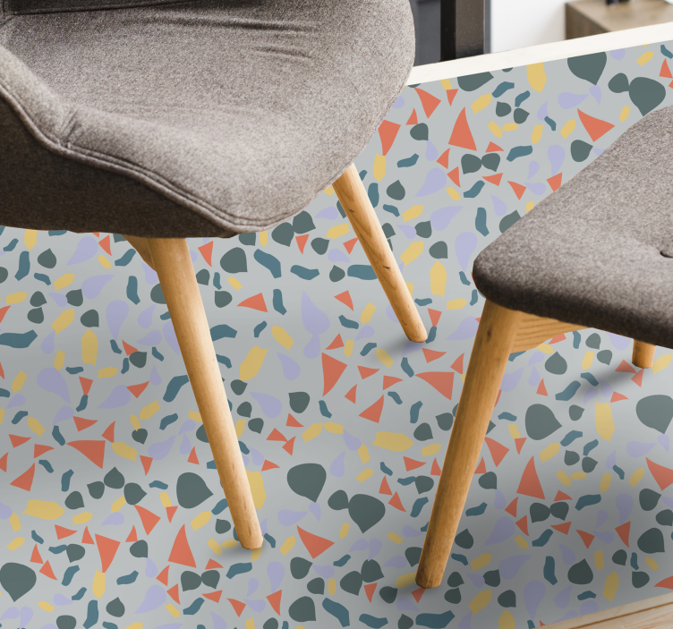 živahne abstraktne oblike Marmorna vinilna preproga - TenStickers