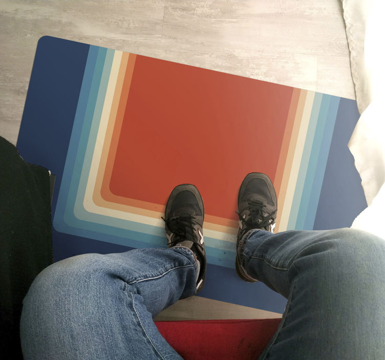 živahne večplastne črte sodobne vinilne preproge - TenStickers