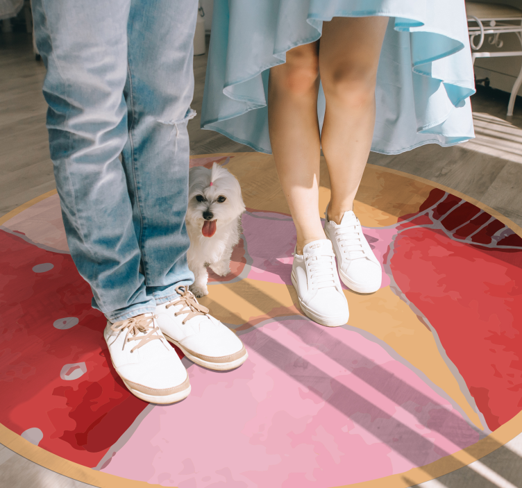 živahni cvetlični motivi Vinilna preproga za vhod - TenStickers