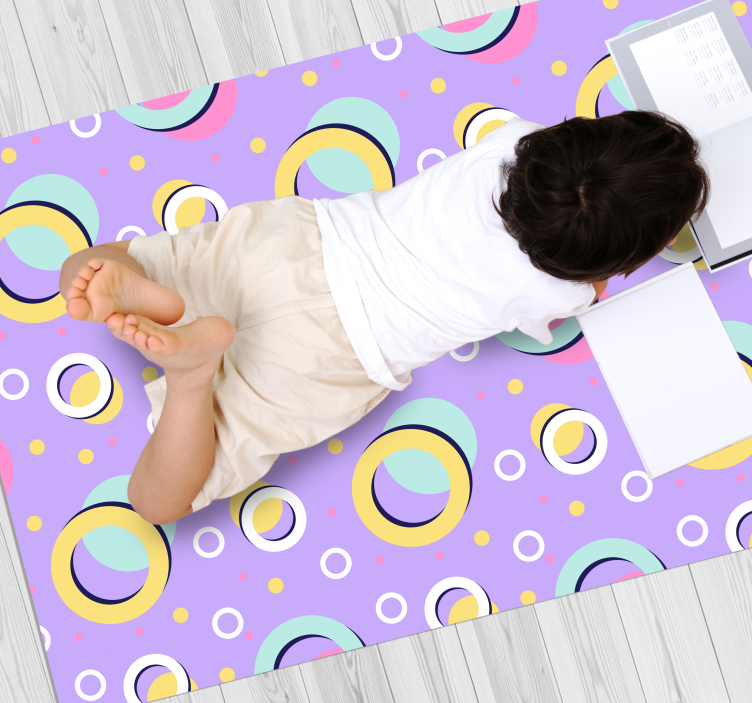 živahni krožni elementi Vinilne preproge v drugih vzorcih - TenStickers