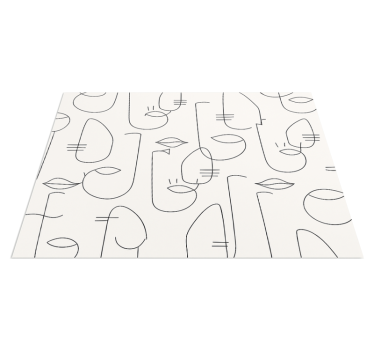Abstract face parts vinilna preproga za kuhinjo - TenStickers