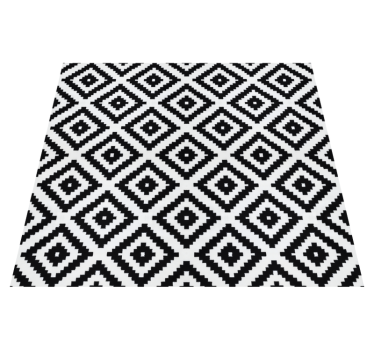 Black modern squares vinilna preproga za kuhinjo - TenStickers