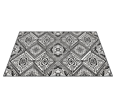 Vinilna preproga za kuhinjo drzen kontrastni kaleidoskop - TenStickers