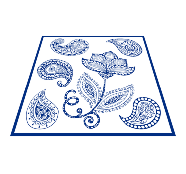 Vinilna preproga za kuhinjo paisley in cvetje - TenStickers