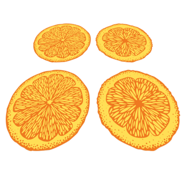 Vinilna preproga za kuhinjo z oranžnimi nalepkami - TenStickers
