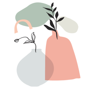 Vinilna preproga za kuhinjo minimalistični obarvani listi - TenStickers