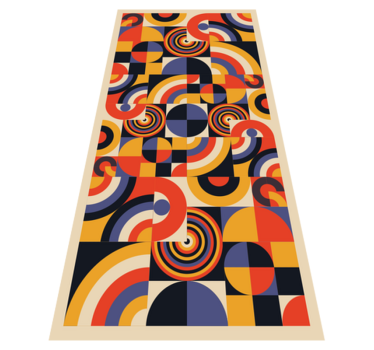 Vinilna preproga za kuhinjo barvni bauhaus krogi - TenStickers