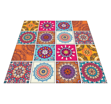 Vinilna preproga za kuhinjo mandala ploščice - TenStickers