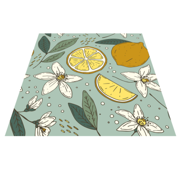 Vinilna preproga za kuhinjo pisan limonin vzorec - TenStickers