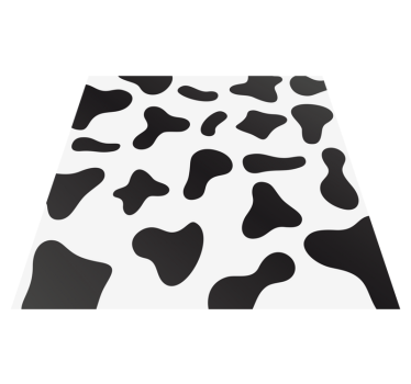 črna in bela kravja živalska preproga - TenStickers