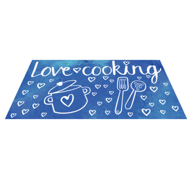 Vinilna preproga za kuhinjo - zelo rada kuham - TenStickers