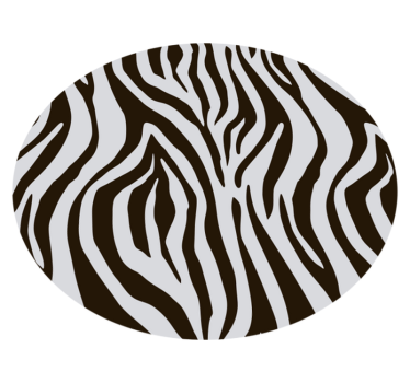 Okrogla živalska preproga v okrog zebre - TenStickers