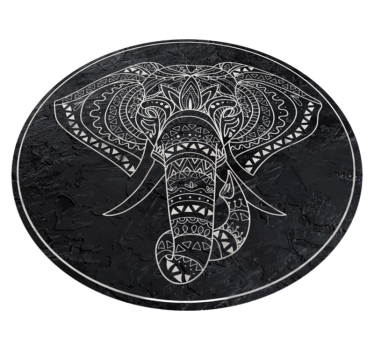 Slon v obliki marmornate teksture mandala mat - TenStickers
