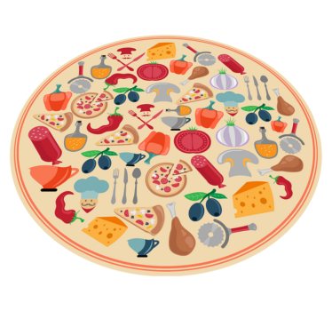 Kulinarični motivi Vinilna preproga za kuhinjo - TenStickers