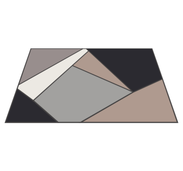 Vinil preproga geometrijske oblike bež geometrijske preproge - TenStickers