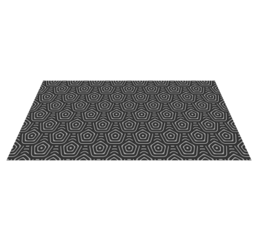 šesterokotniki sivi toni geometrijske preproge - TenStickers