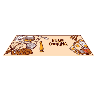 "Home cooking" vinilna preproga za kuhinjo - TenStickers
