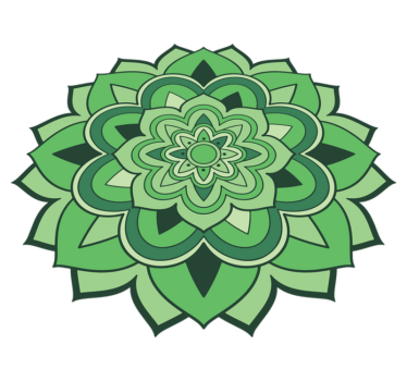 Zelena mandala mat - TenStickers