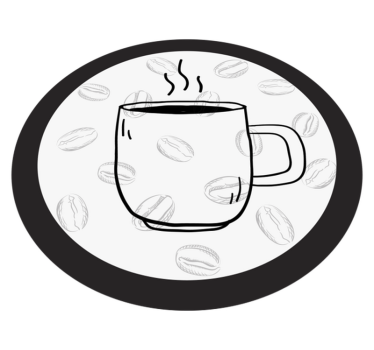 Ilustracija skodelice kave Vinilna preproga za kuhinjo - TenStickers