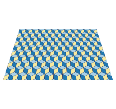 Vinil preproga kuhinja 3d efekt geometrijske preproge - TenStickers