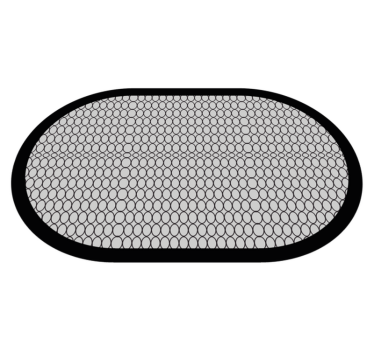 Siva ovalna minimalistična preproga - TenStickers