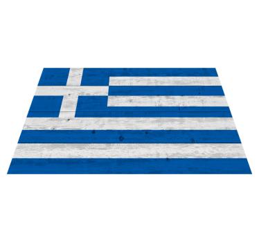 Lesena grška zastava vinil preproga - TenStickers