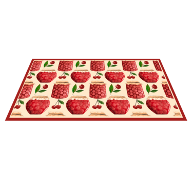 Brezšivni vzorec z marmeladami kuhinjska tla - TenStickers