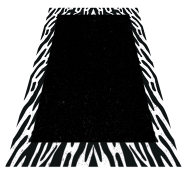 Preproga z živalskim potiskom zebra black runner - TenStickers
