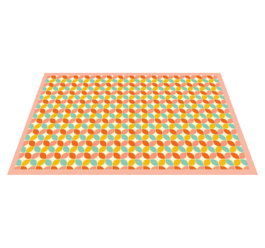Večbarvni kvadrati geometrijske vinil preproge - TenStickers