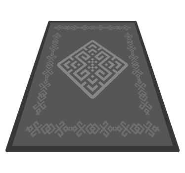 Sive pravokotne vinilne preproge v etničnem slogu - TenStickers