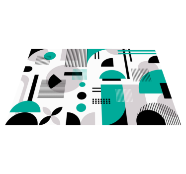 Moderna geometrijska oblika vinil preproga - TenStickers