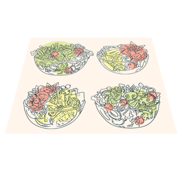Ilustracije sklede solate Vinilna preproga za jedilnico - TenStickers