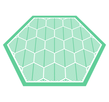 Botanična geometrija cvetlična vinilna preproga - TenStickers