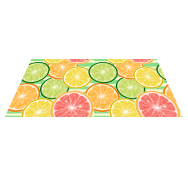 Vzorec citrusov Vinilna preproga za kuhinjo - TenStickers