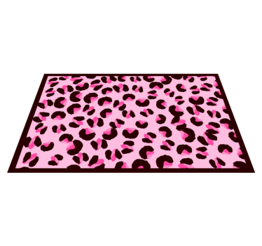 živo roza leopard preproga živalskega potiska - TenStickers