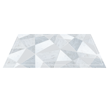Geometrijski sivi vzorec Marmorna vinilna preproga - TenStickers