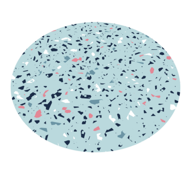 Modri teraco slog Vinilna preproga za kuhinjo - TenStickers