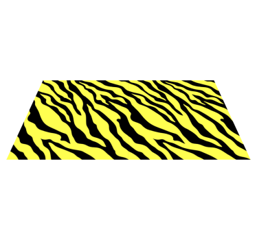 Rumen zebrast vzorec vinilni tepih s potiskom živali - TenStickers