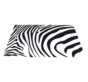 Zebra lines vinilni tepih s potiskom živali - TenStickers