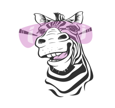 Smešna preproga z živalskim potiskom zebra - TenStickers