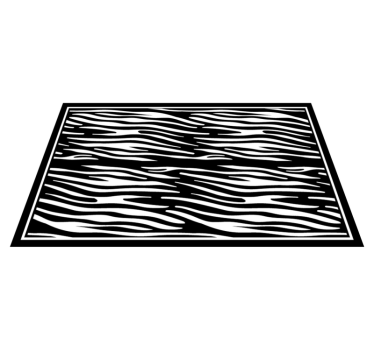 Presenetljiv zebrast vzorec vinilni tepih s potiskom živali - TenStickers