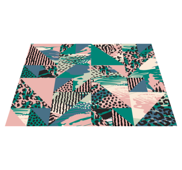 Geometric layered abstractions vinilne talne obloge - TenStickers