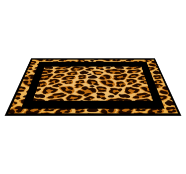 Pravokotni leopardji motiv vinilni tepih s potiskom živali - TenStickers