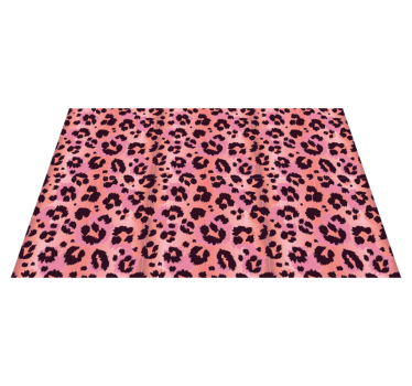Leopard roza vinilni tepih s potiskom živali - TenStickers