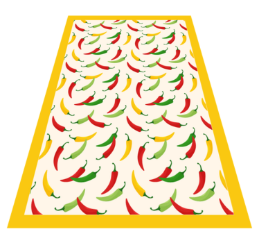 Chili pepper motif vinilna preproga za kuhinjo - TenStickers