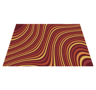 Retro preproga iz 70-ih mavričnih valov - TenStickers