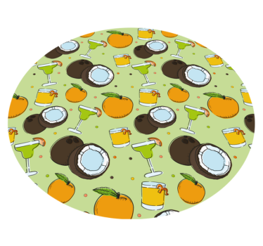 Koktajli kokosi in sadje kuhinjska tla - TenStickers